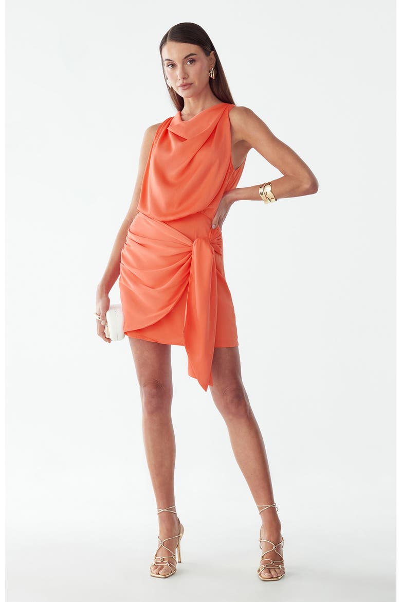 Willow Mini Dress, Alternate, color, Coral