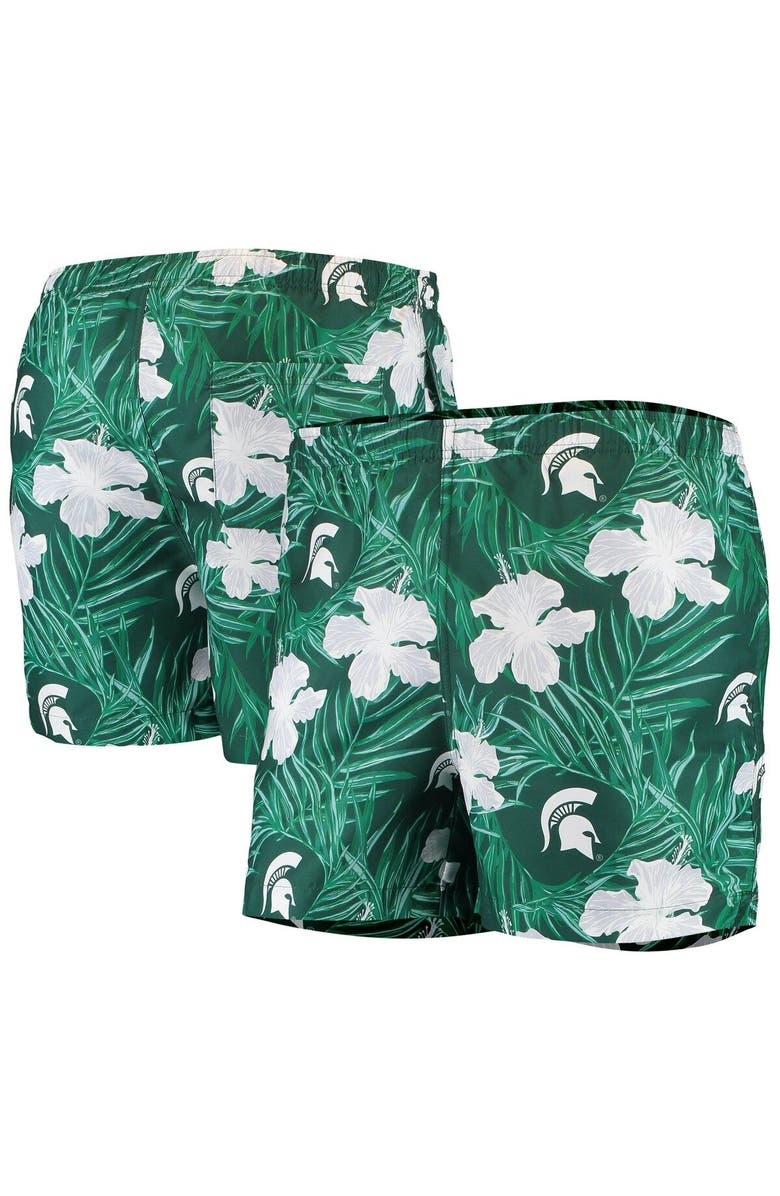 FOCO Men's Green Michigan State Spartans Swimming Trunks, Main, color, 