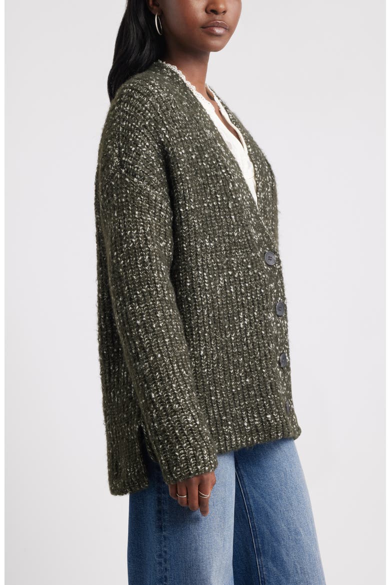 Oversize Nubby Cardigan, Alternate, color, GREEN GABLES COMBO