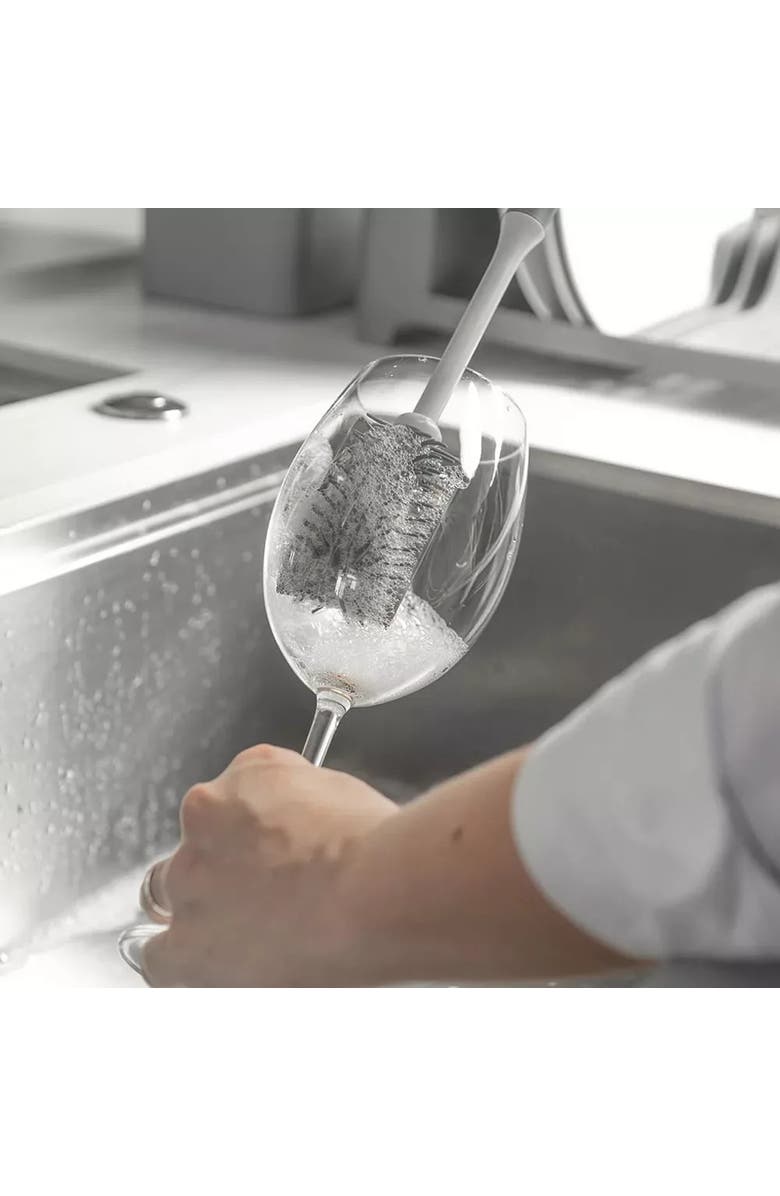 OU Multipurpose Ergonomic Flexible Bottle Brush, Alternate, color, White