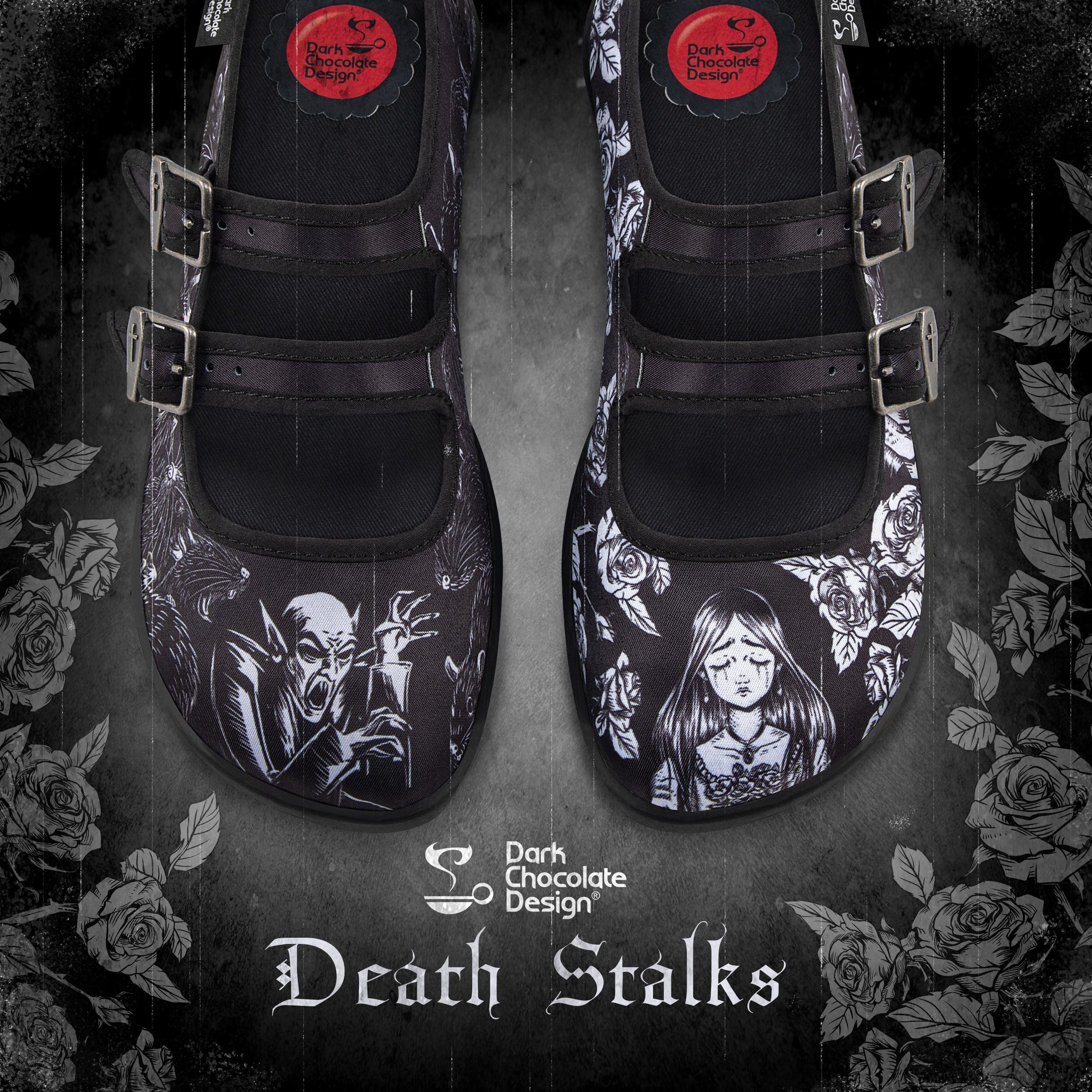 Hot Chocolate Design Death Stalks Women's Mary Jane Flats, Alternate, color, Death Stalks
