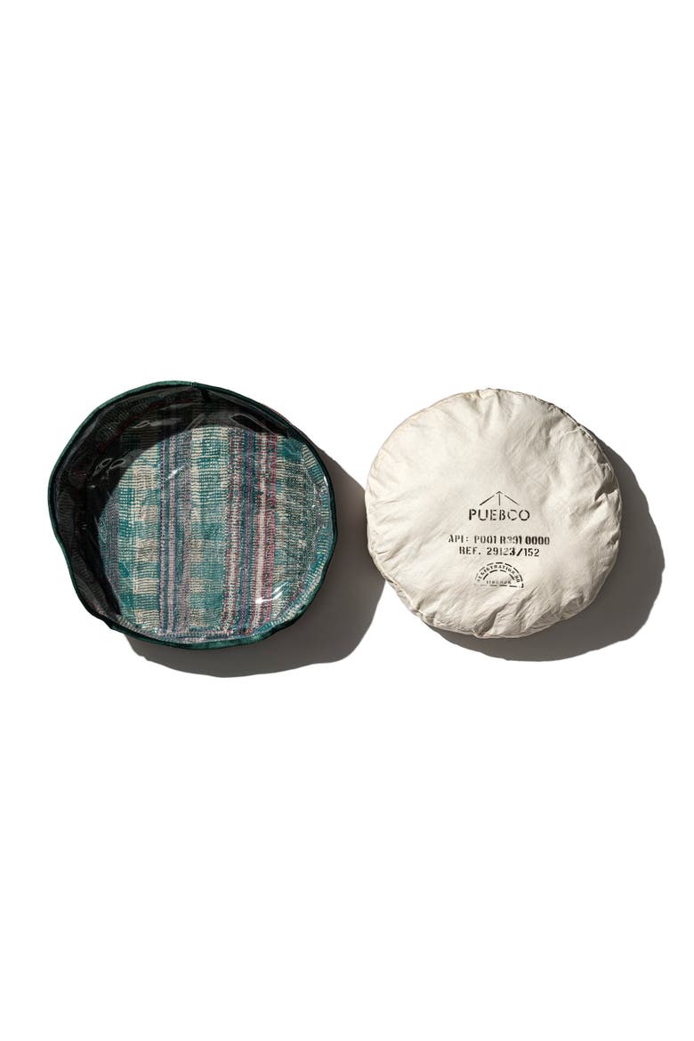 Vintage Kantha Quilt Pet Bed with Cushion, Alternate, color, White