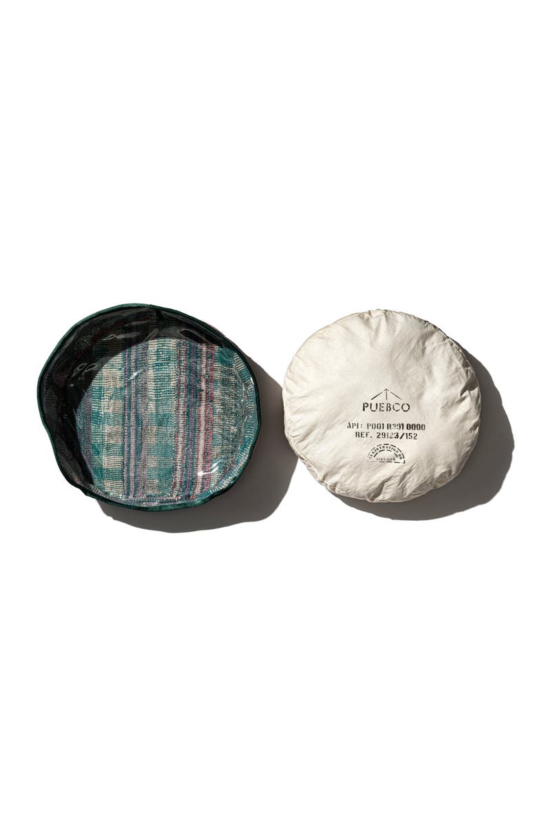 PUEBCO Vintage Kantha Quilt Pet Bed with Cushion, Alternate, color, White