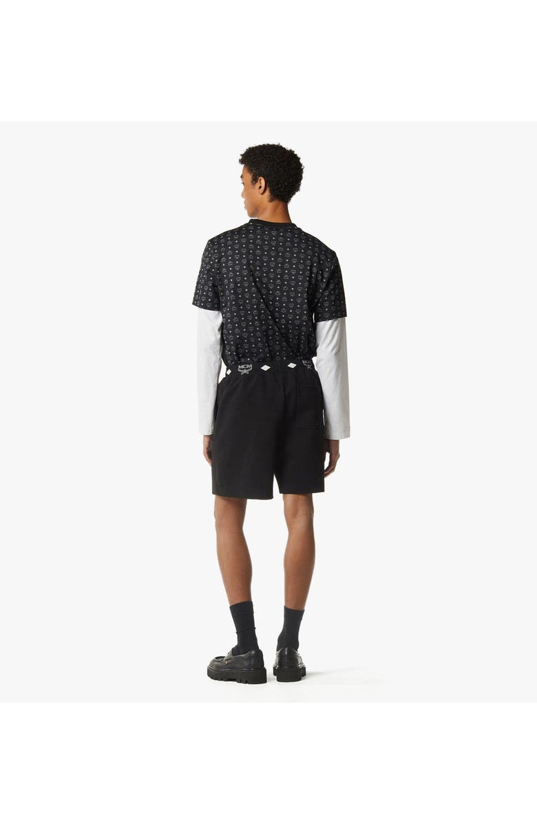 MCM Essential Logo Ponte Shorts, Alternate, color, Black