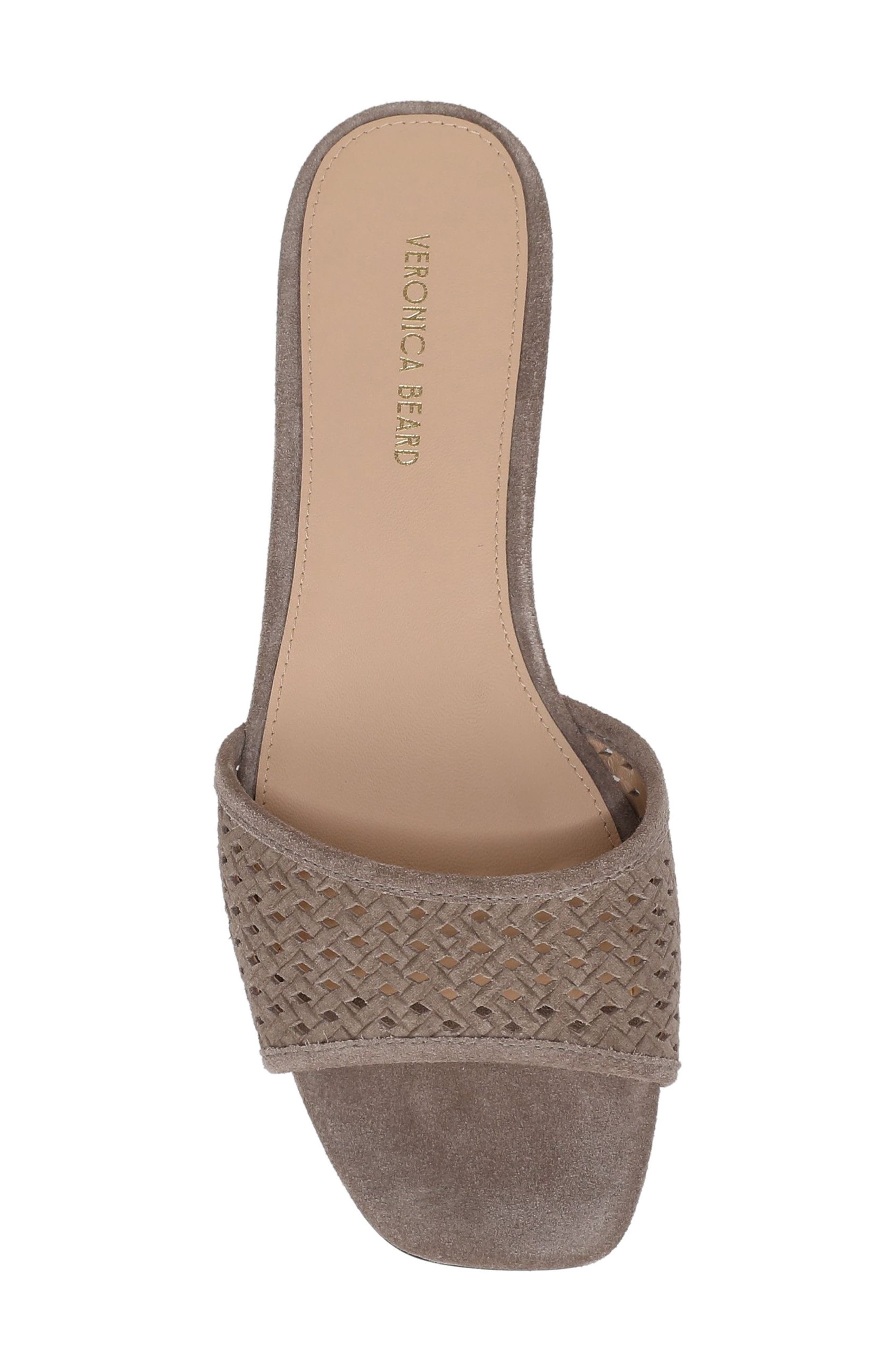 Myla Perforated Slide Sandal, Alternate, color, BARK