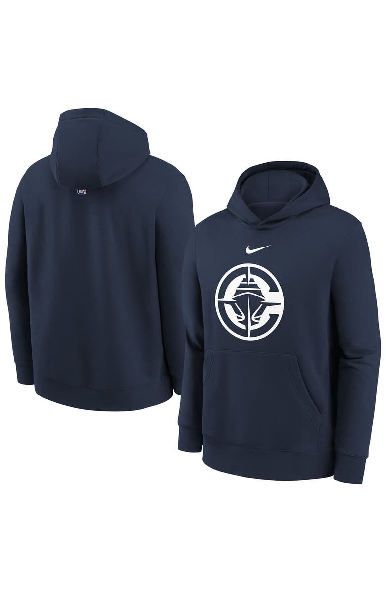 Nike Youth Nike Navy LA Clippers 2025/26 Club Fleece Hoodie, Main, color, Navy
