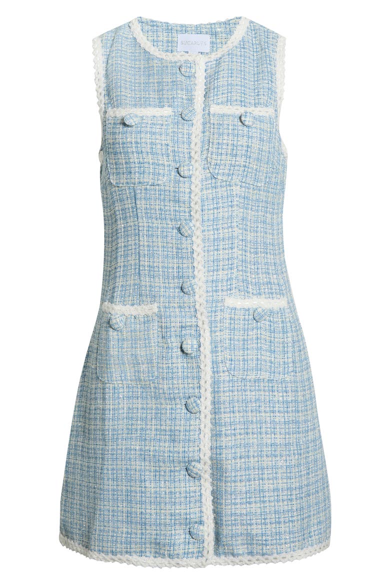 Elviane Tweed Minidress, Alternate, color, LIGHT-BLUE