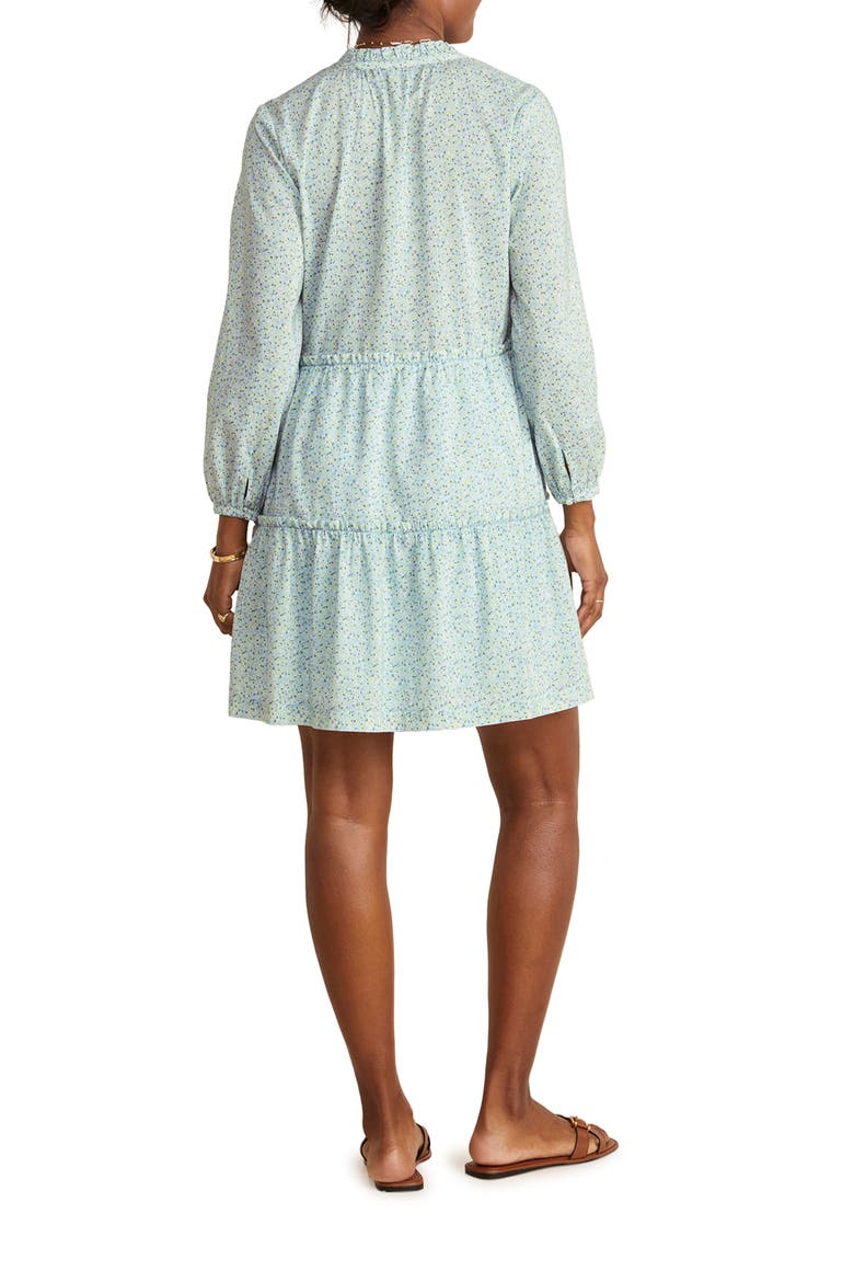 Print Long Sleeve Tiered Dress, Alternate, color, TINY FLORAL-JAKEBLUE