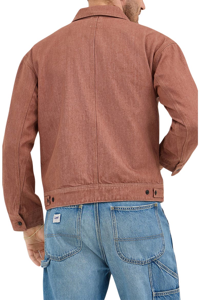 91W Organic Cotton Denim Workwear Jacket, Alternate, color, EARTH CLAY