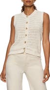 Sanctuary Cotton Pointelle Sleeveless Sweater