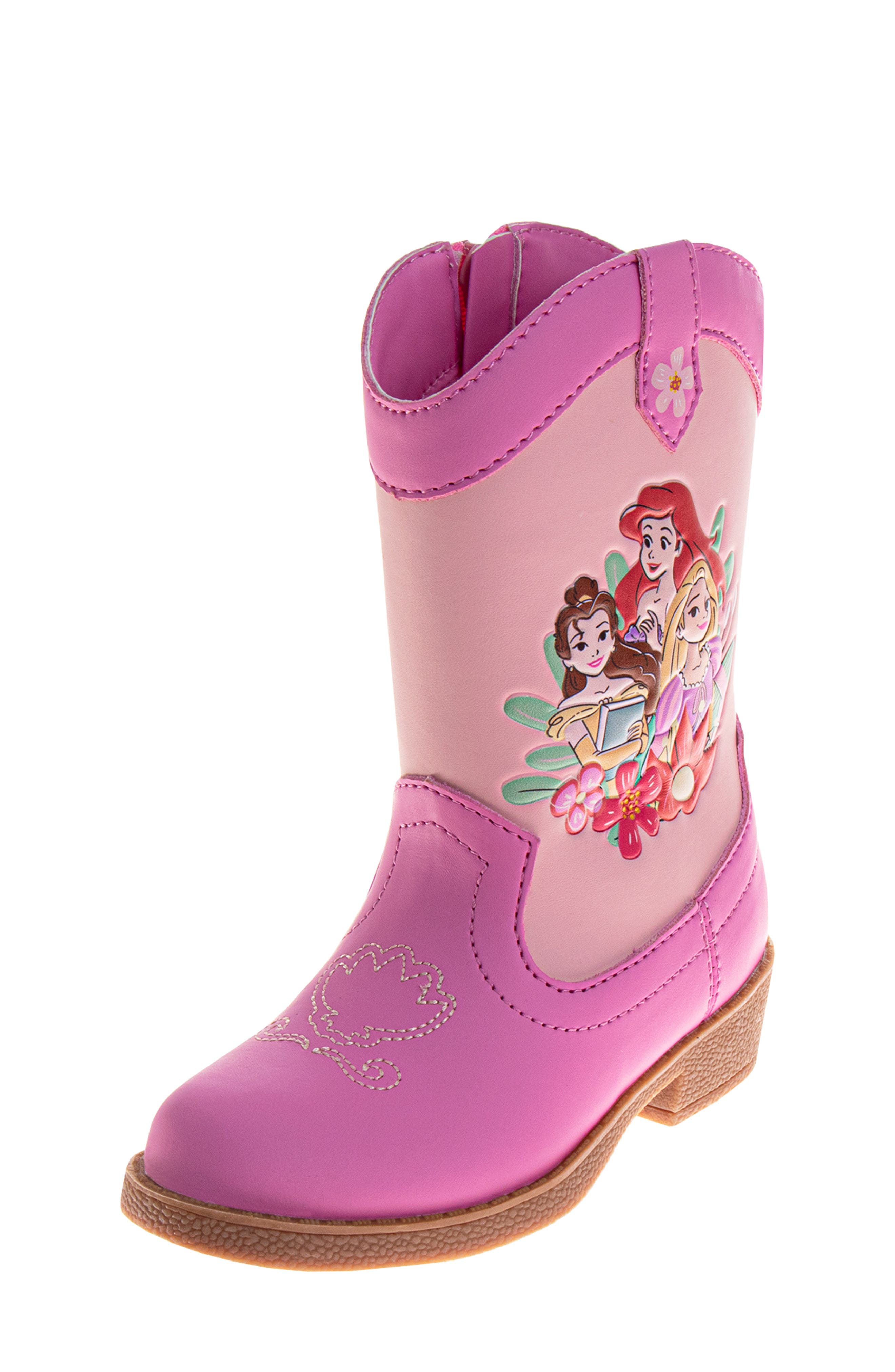 JOSMO Kids' Disney Princess Cowboy Boot, Main, color, Pink