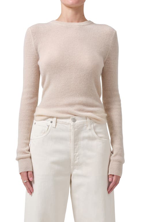 Citizens of Humanity Alessia Wool & Cashmere Blend Rib Top in Cream  product