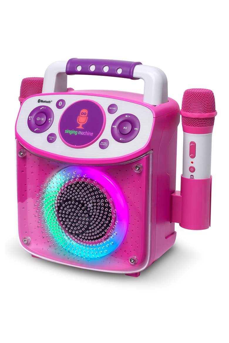 Mini Sparkle Bluetooth Karaoke Machine, Alternate, color, PINK