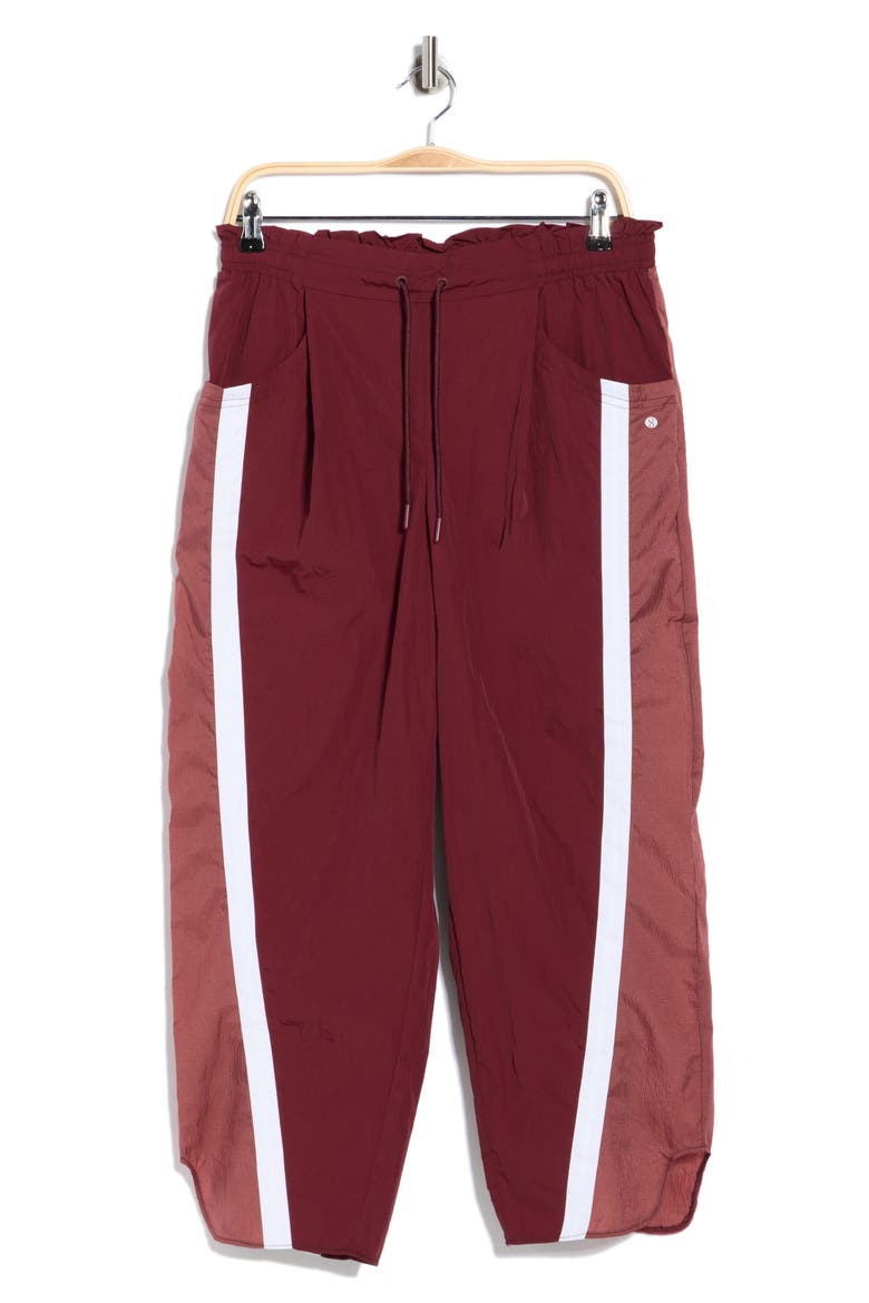 Whitney Woven Pants, Alternate, color, WINE/ WHITE/ WILD GINGER