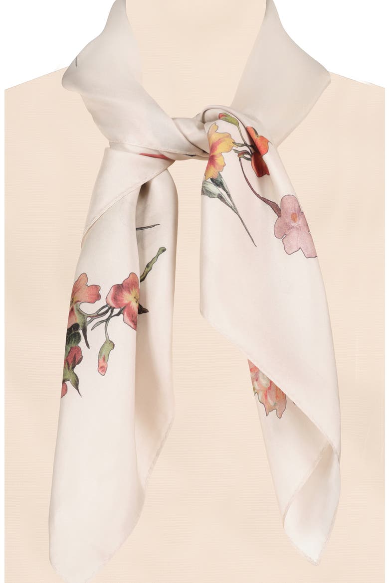 Valen Etta Square Silk Twill Scarf, Alternate, color, SHEER PINK