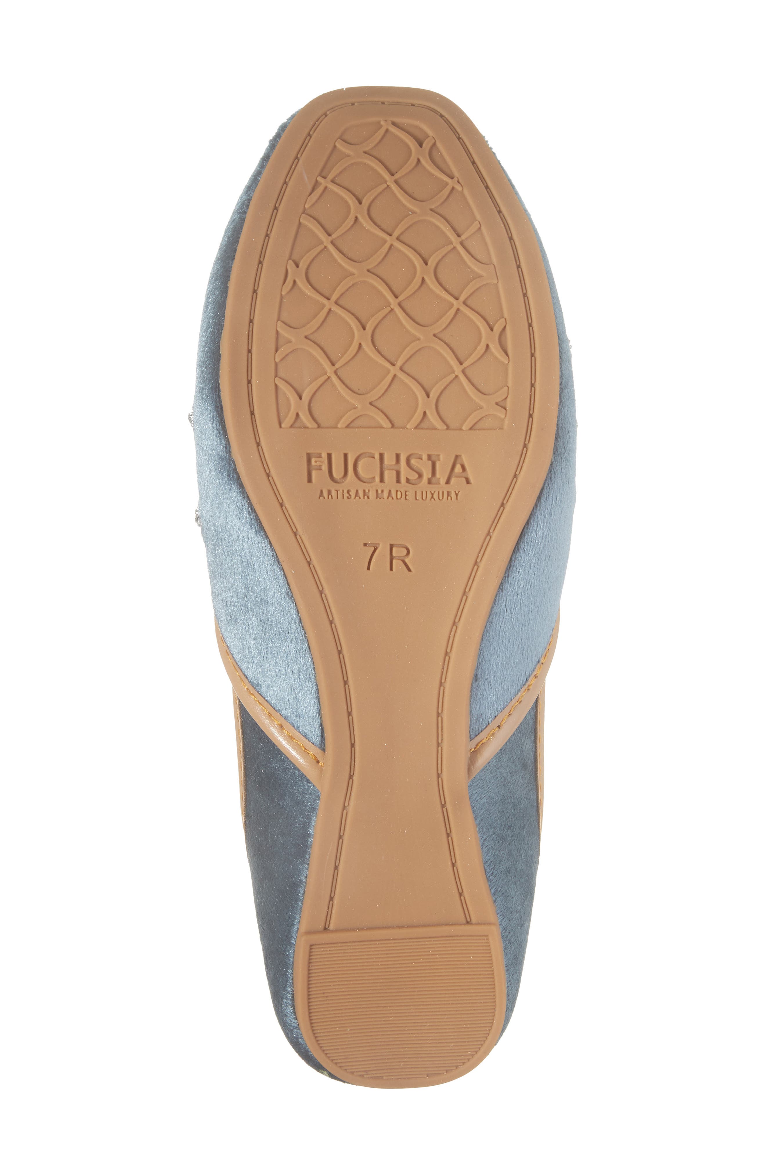 Serpent Rose Embroidered Velvet Jutti Flat, Alternate, color, GREY