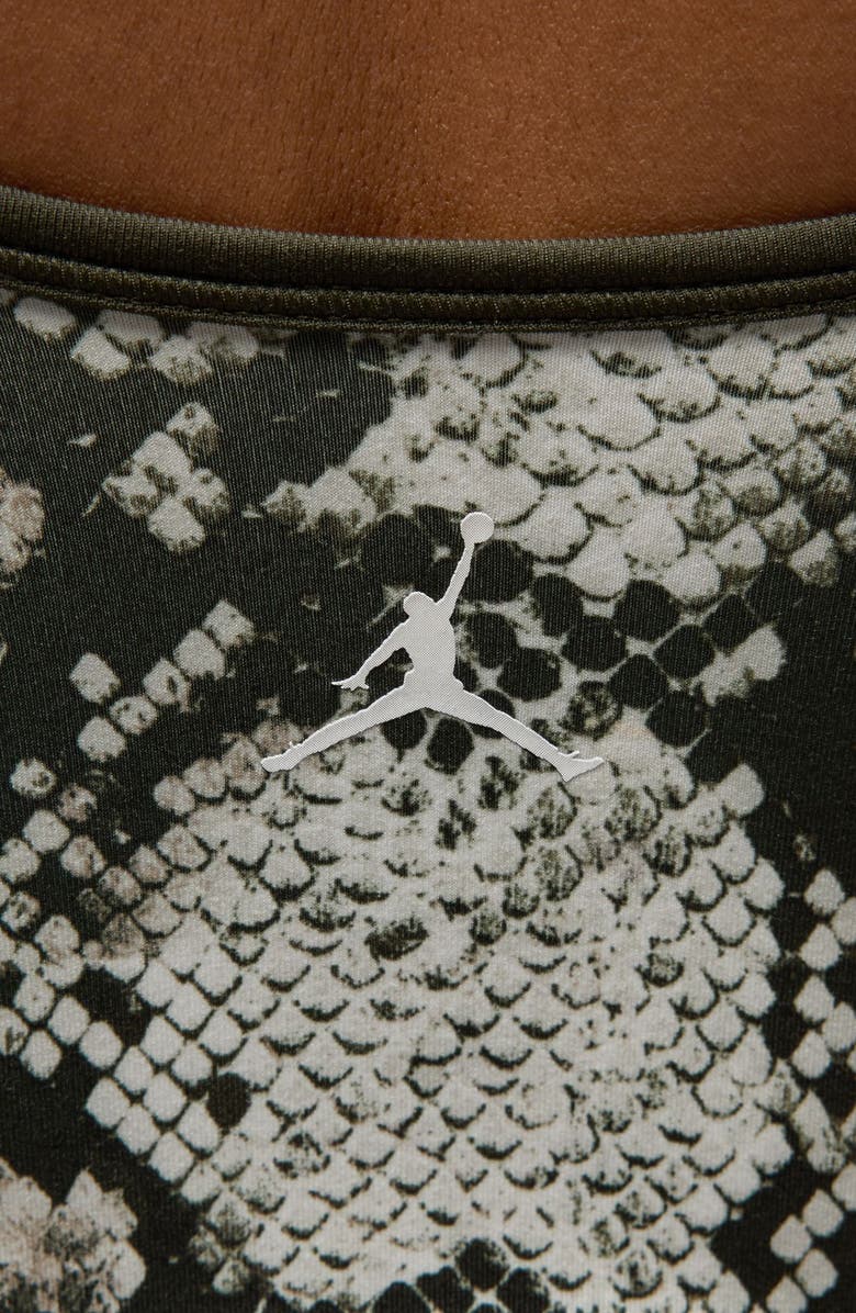 Jordan Sport Snake Print Crop Tank, Alternate, color, Medium Olive