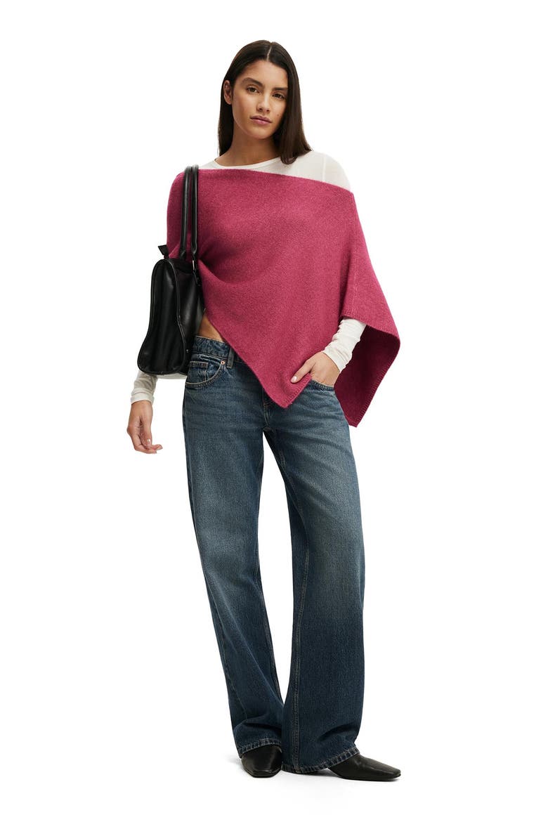 Women's Softest Luxe Poncho, Alternate, color, Dark Lotus