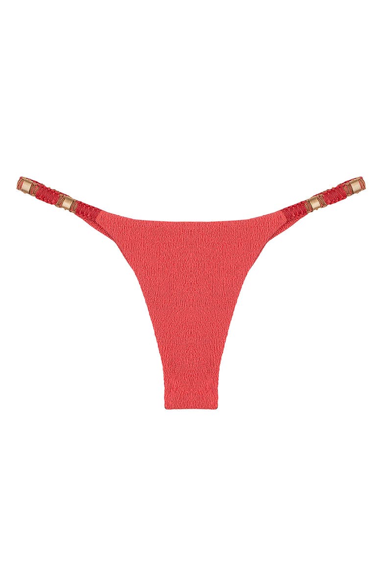 ViX Paula Hermanny Sally Double Strap Bikini Bottoms, Alternate, color, Red