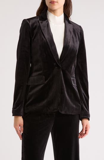 One Button Velvet Jacket