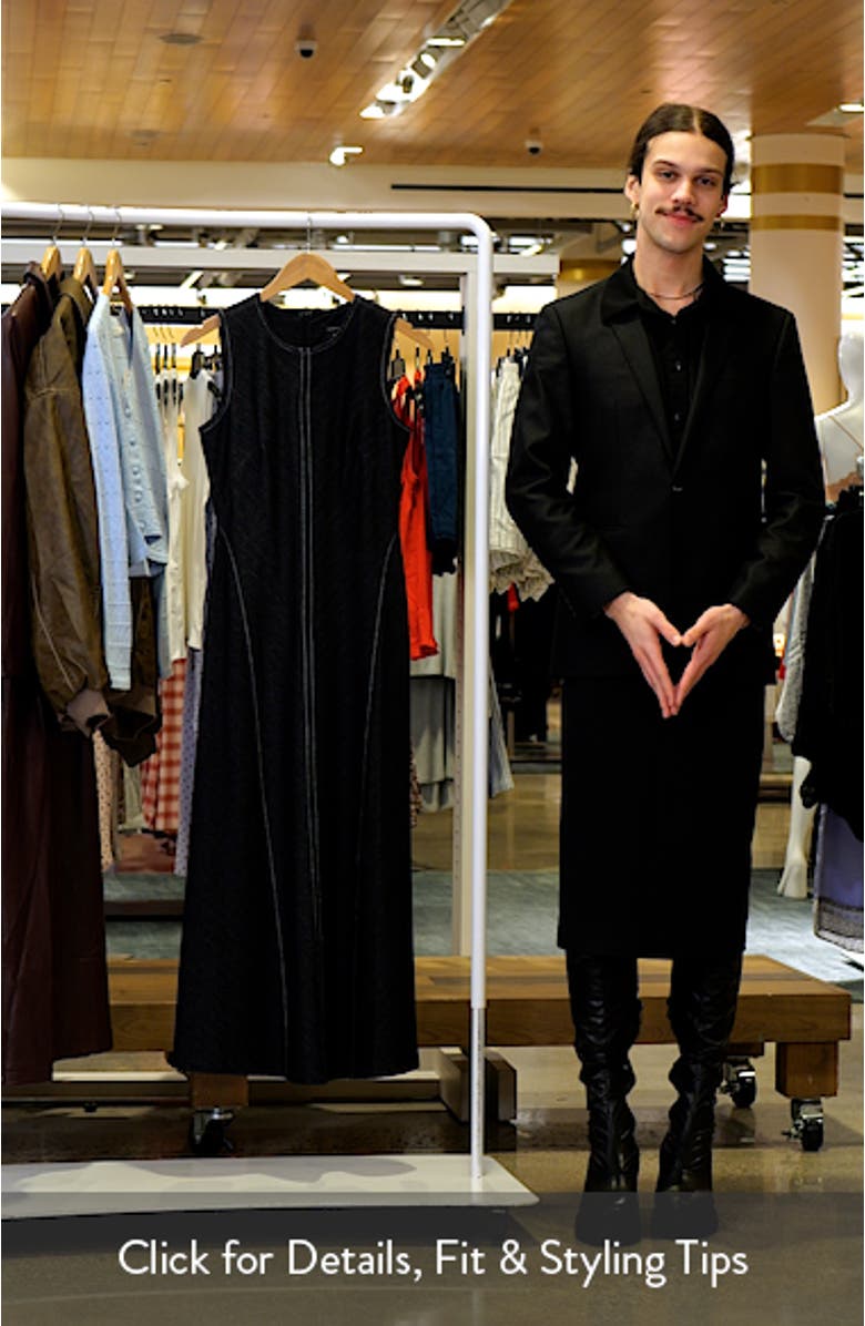 Pinstripe Sleeveless A-Line Dress, sales video thumbnail