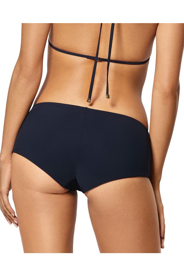 Athletic Boyshort Bikini Bottom, Alternate, color, Black