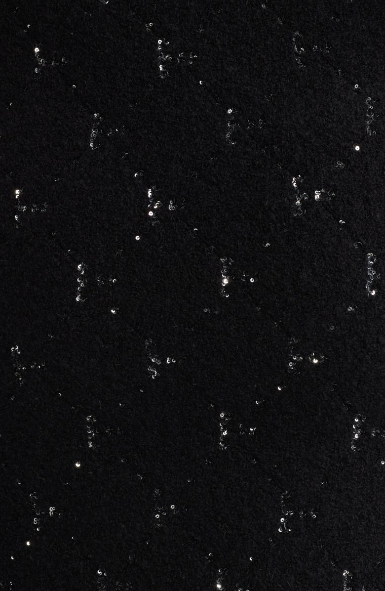 KOBI HALPERIN Sequin Detail Fuzzy Skirt, Alternate, color, Black