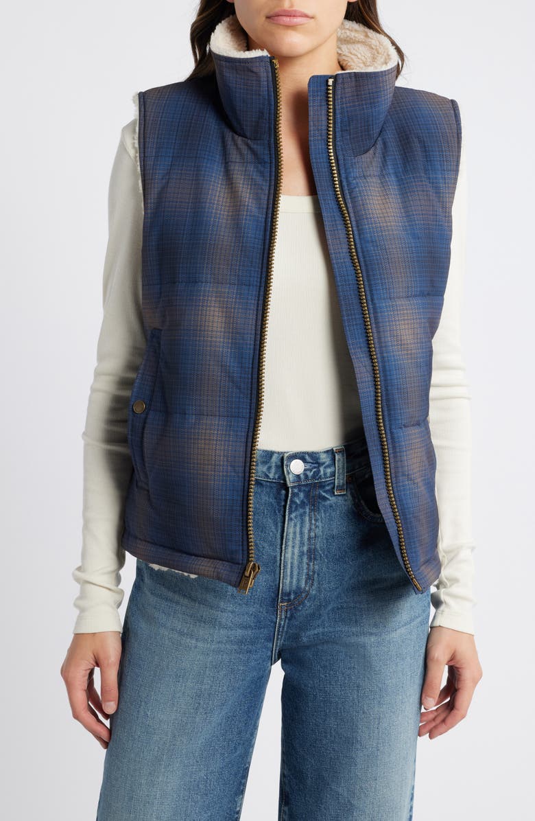 Pendleton Hemlock Plaid Quilted Vest, Main, color,