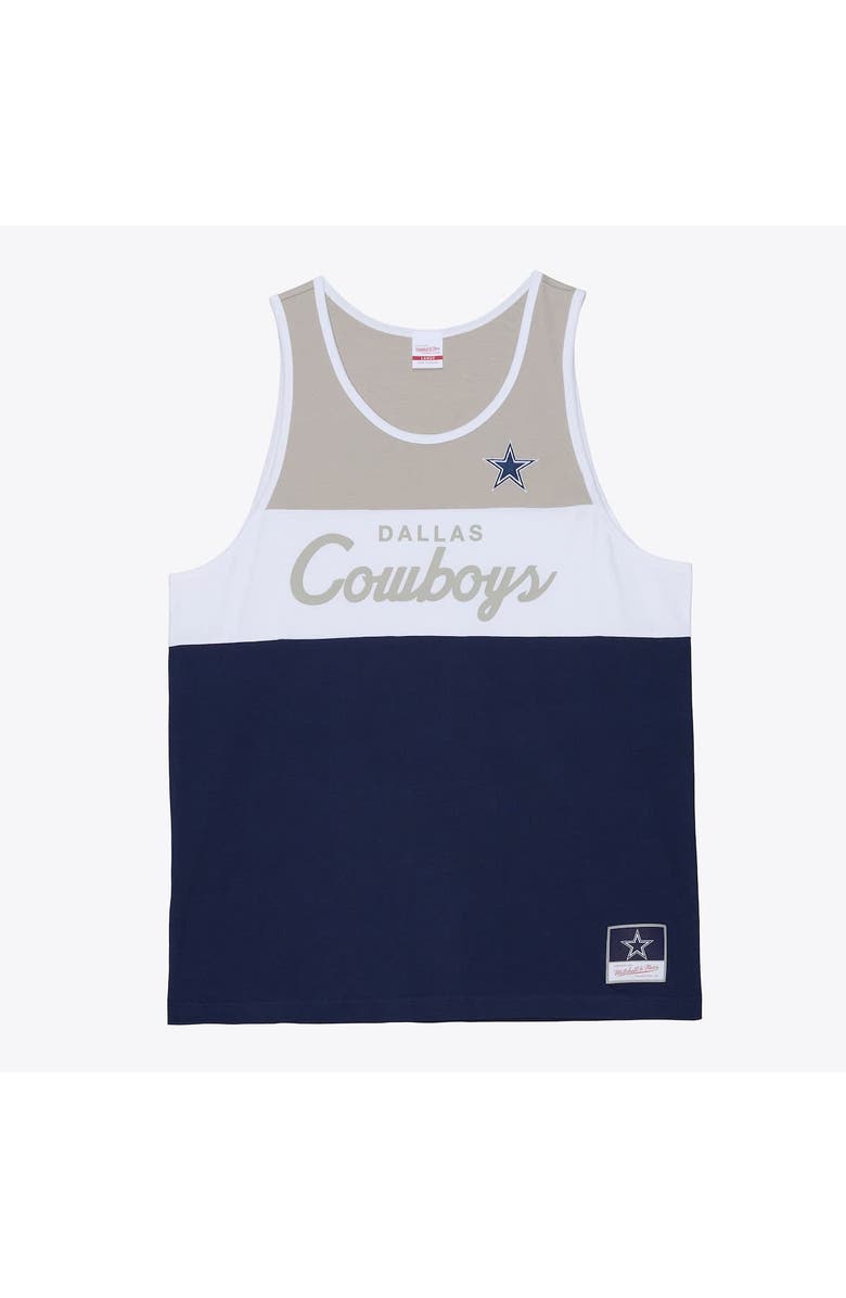 Mitchell & Ness Men's Mitchell & Ness  Navy/Silver Dallas Cowboys Head Coach Tank Top, Alternate, color, Navy
