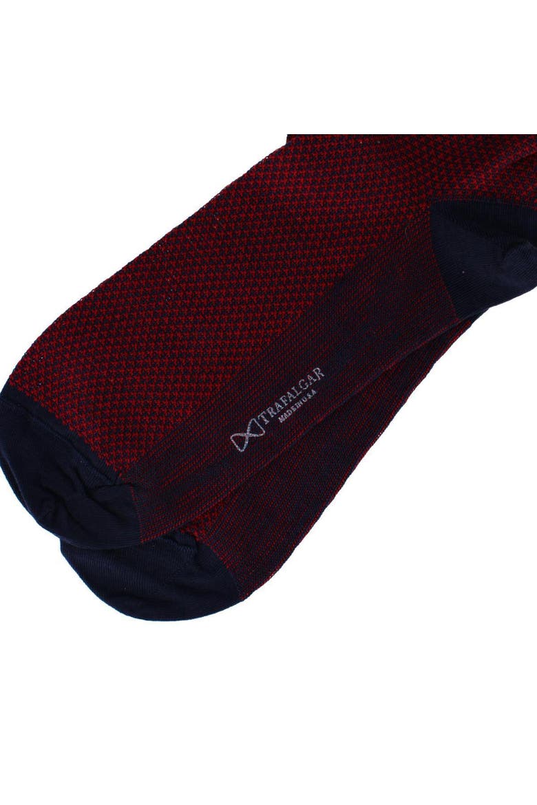 Clayton Birdseye Over The Calf Mercerized Cotton Socks, Alternate, color, Red