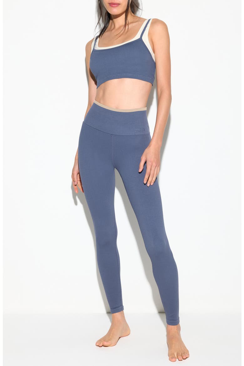 Gemini Longline Sports Bra, Alternate, color, VINTAGE INDIGO