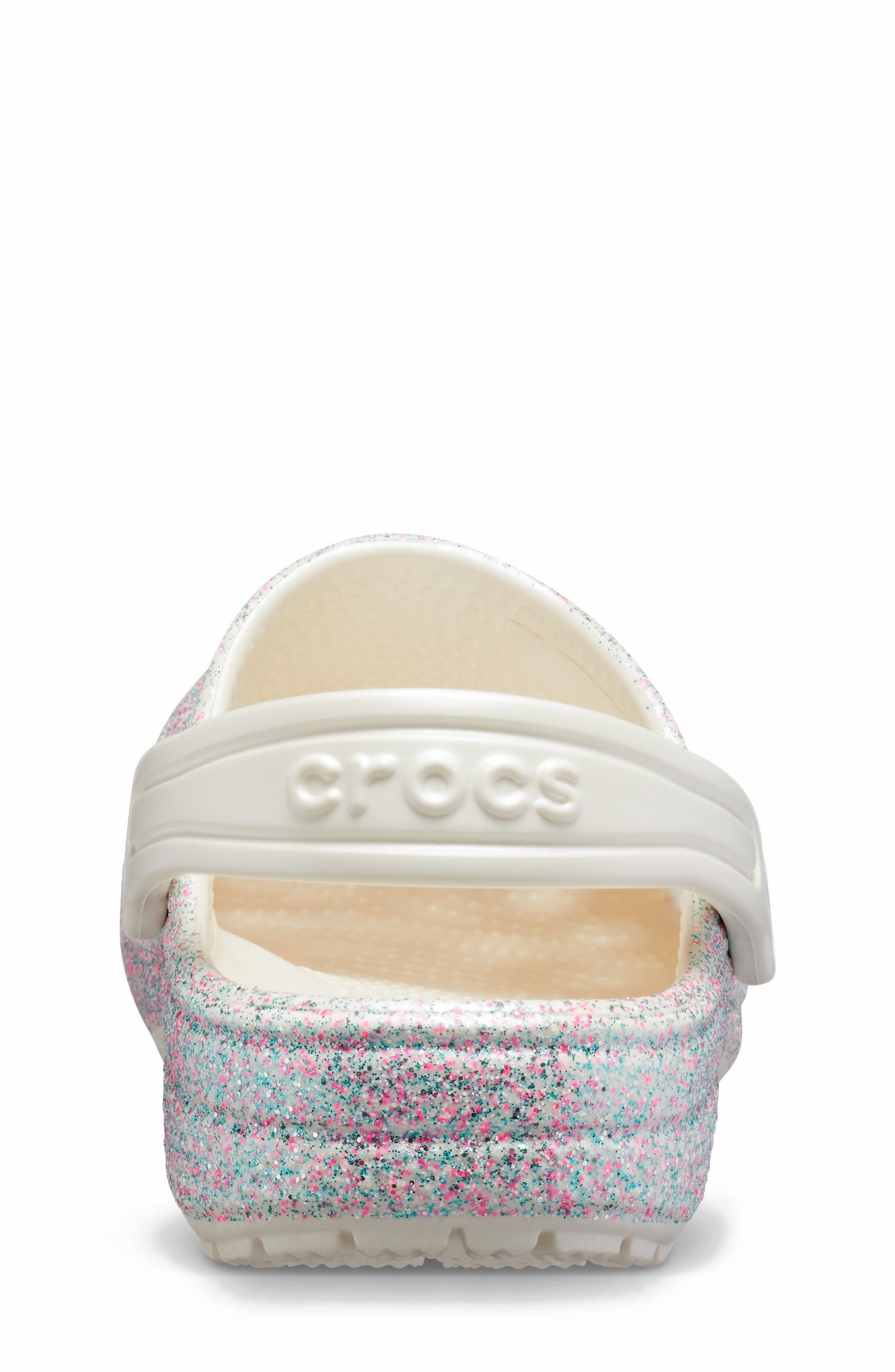 CROCS Kids' Classic Glitter Clog, Alternate, color, Oyster