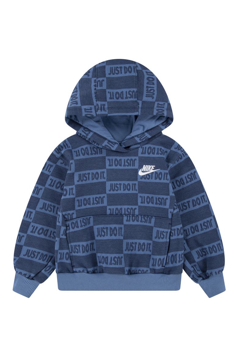 Kids' Club Fleece Textured Hoodie, Main, color, MIDNIGHT NAVY