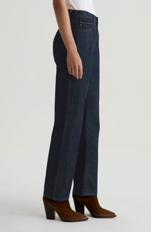 Ag Brinley Mid Rise Straight Leg Jeans In Black