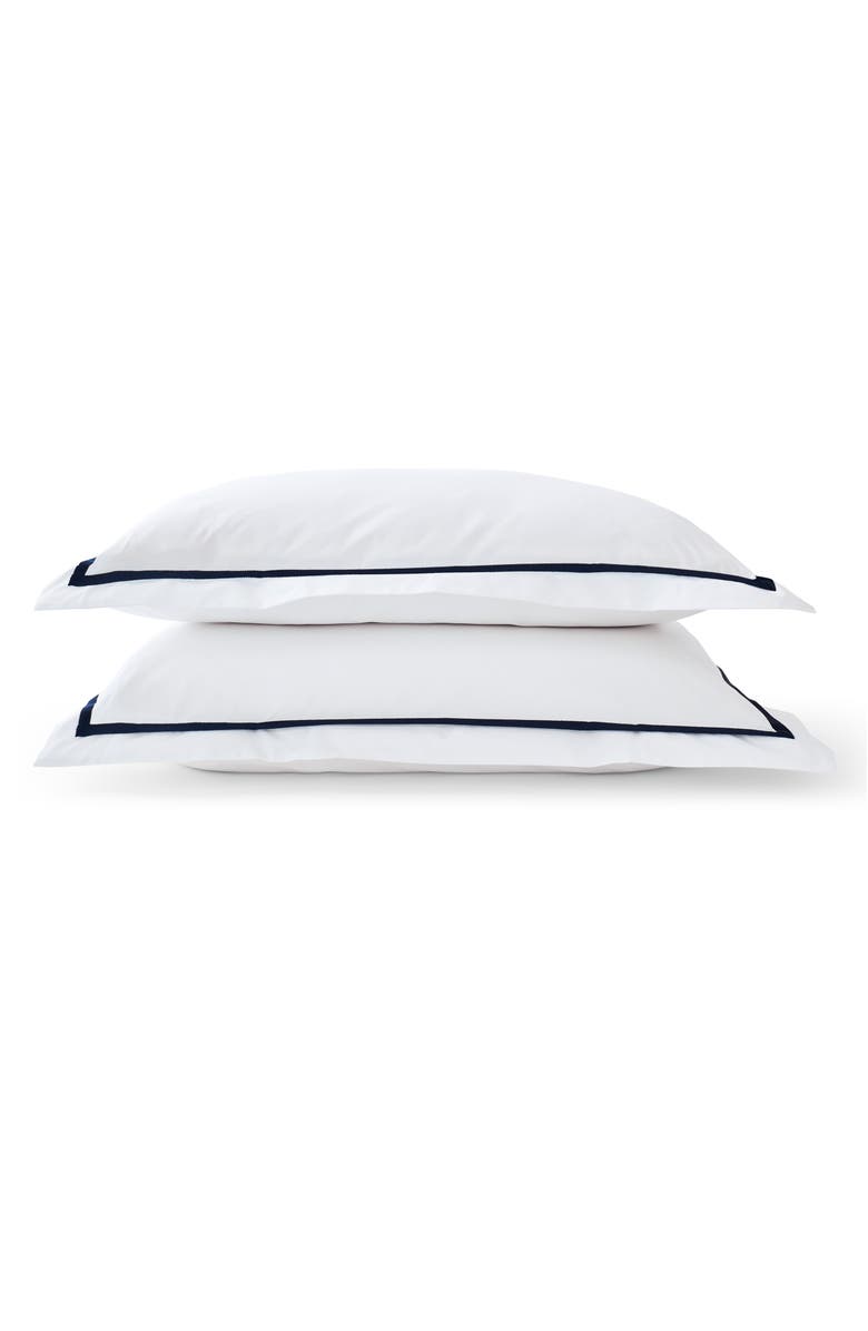 CHRISTY Beaumont Luxury Cotton Percale Pillowcases, Main, color, Navy