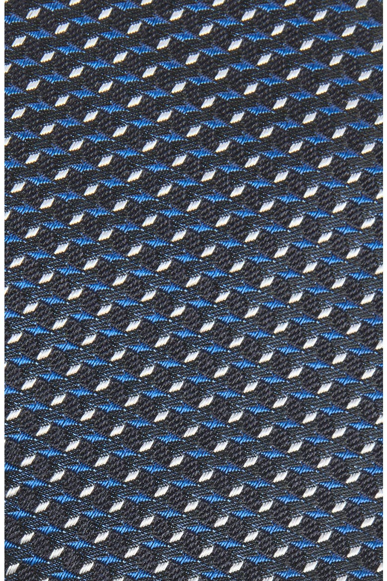 Geometric Silk Blend Tie, Alternate, color, DARK BLUE