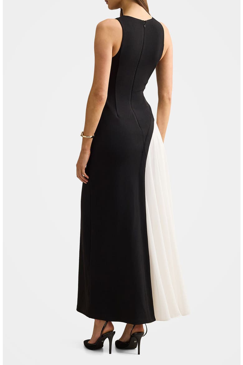 Candace Contrast Maxi Dress, Alternate, color, BLACK/ WHITE