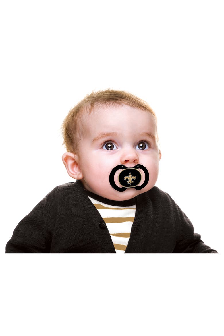 New Orleans Saints Pacifier 2-Pack, Alternate, color, Multicolor