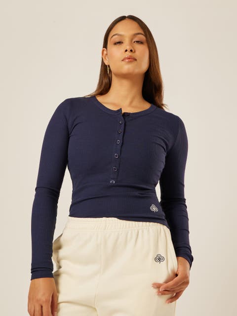 Essential Long Sleeve Henley T-Shirt