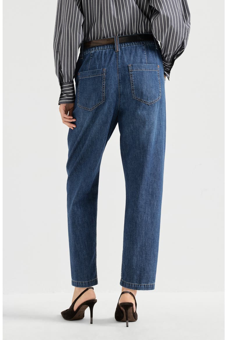 Lightweight denim five-pocket trousers, Alternate, color, Dark Denim