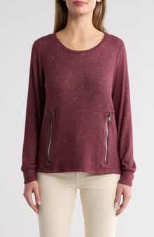 BY DESIGN Mavis Zip Pocket Pullover