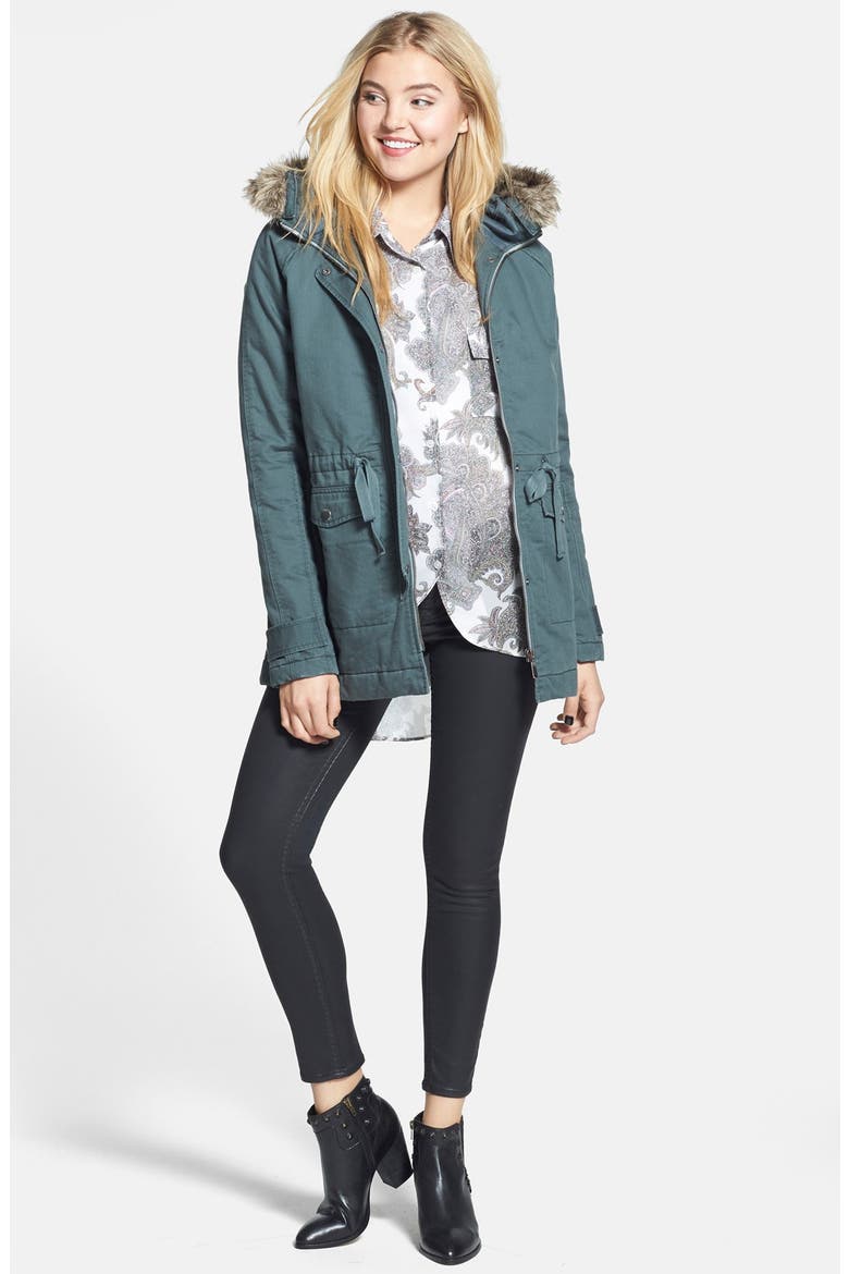 Coated Skinny Jeans, Alternate, color, BLACK