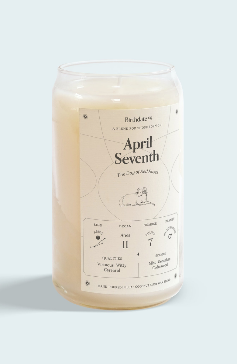 Birthdate Co. The April Birthday Candle, Main, color,