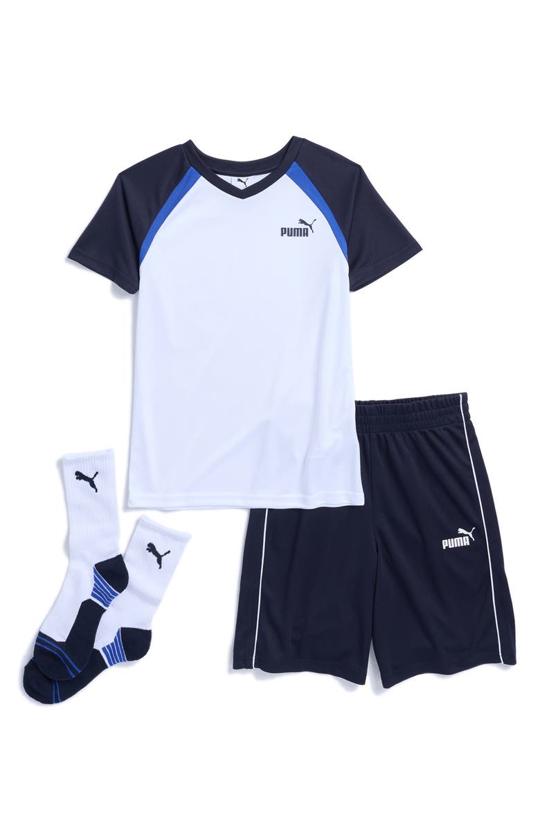 PUMA Kids' 3-Piece T-Shirt, Shorts & Socks Set, Main, color,
