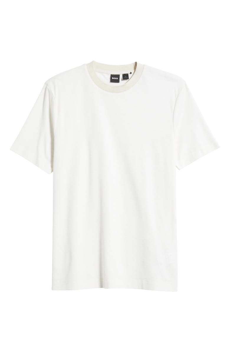 BOSS Thompson Cotton T-Shirt, Alternate, color, Open White