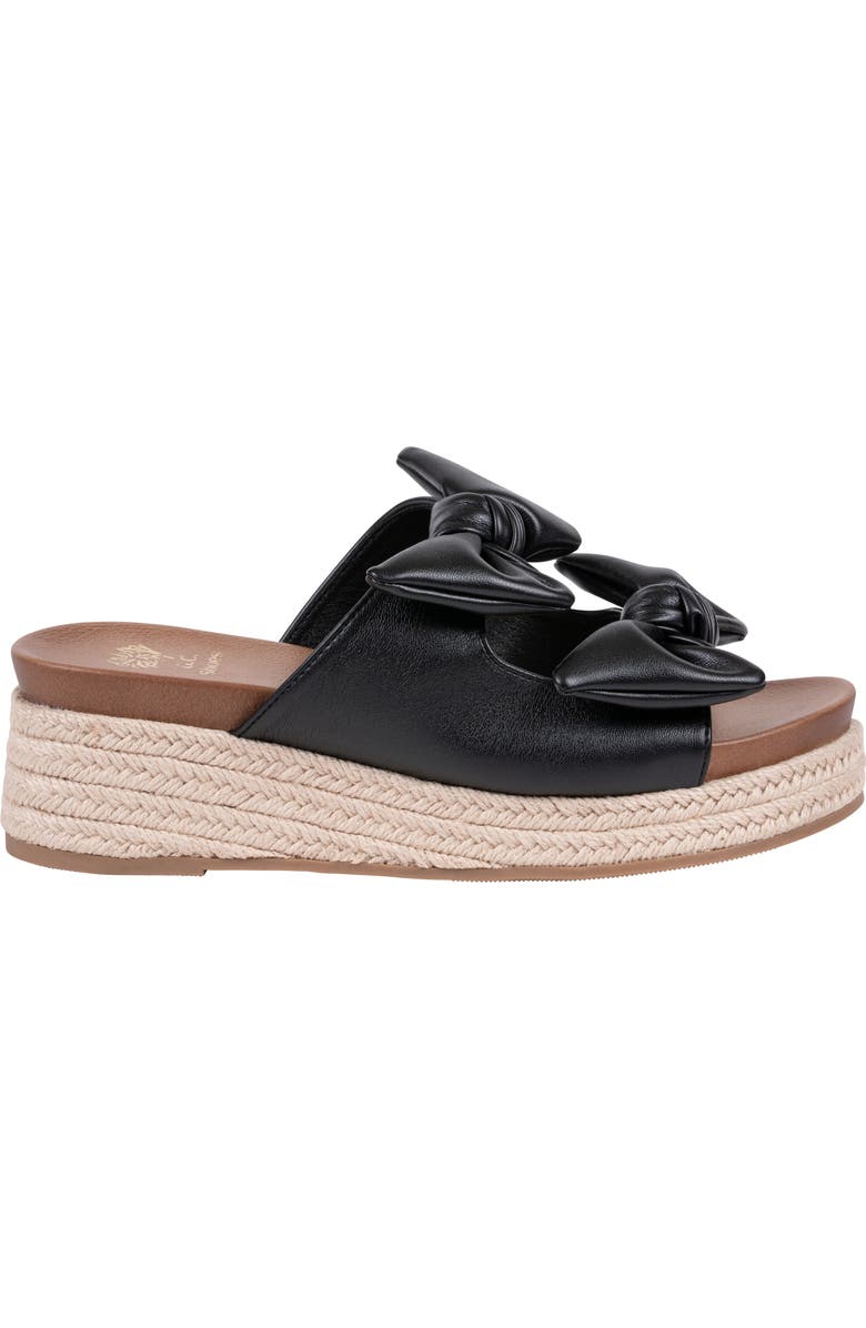 GOOD CHOICE NEW YORK Cosmos Bow Espadrille Wedge Sandal, Alternate, color, Black