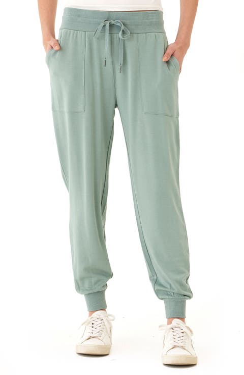 Liara Feather Fleece Pocket Joggers