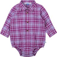 RuggedButts Baby Boys Long Sleeve Button Down Bodysuit