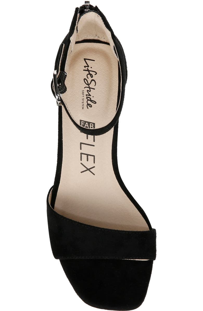 LifeStride Cassidy Ankle Strap Sandal, Alternate, color, Black