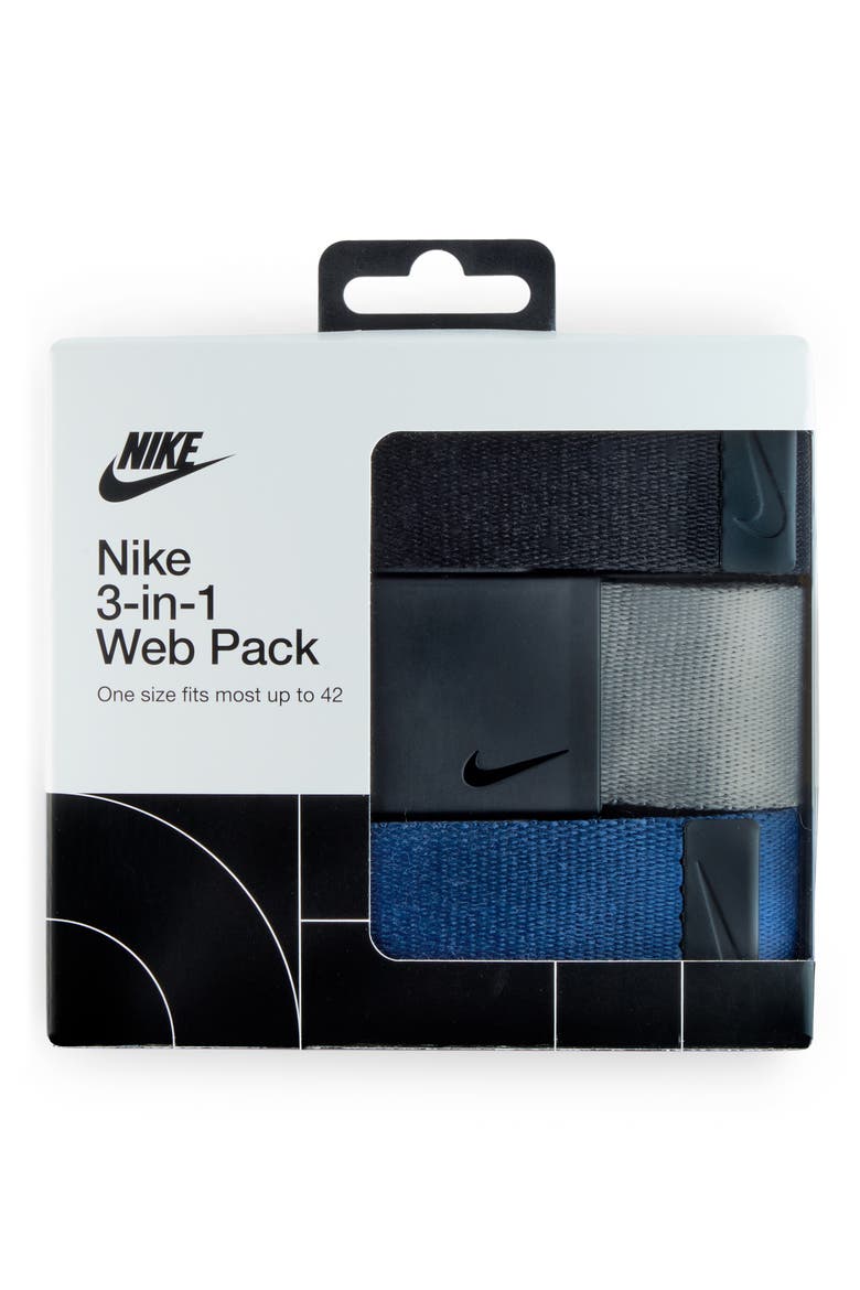Assorted 3-Pack Webbed Belts, Alternate, color, BLACK/ GREY/ NAVY